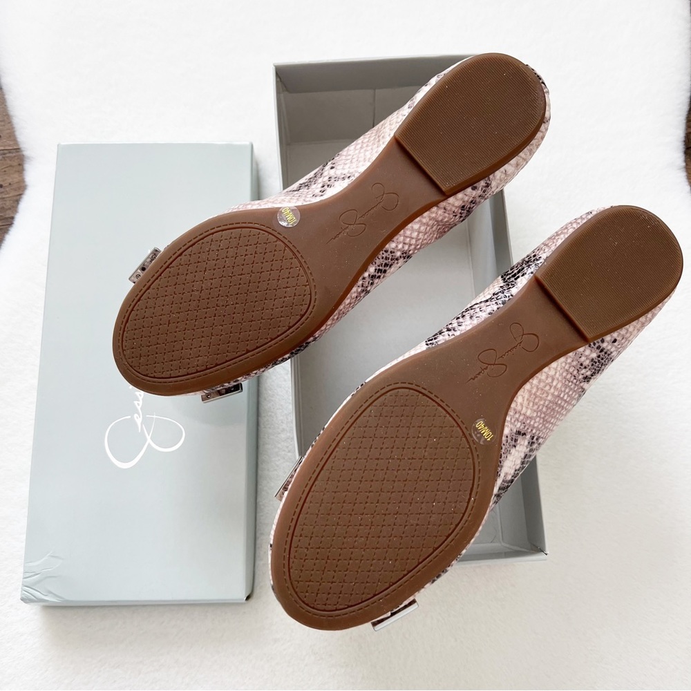 Jessica Simpson Marieta Ballet Flat Snake Print Bow Flat Women’s Size 10 M - Picture 16 of 17